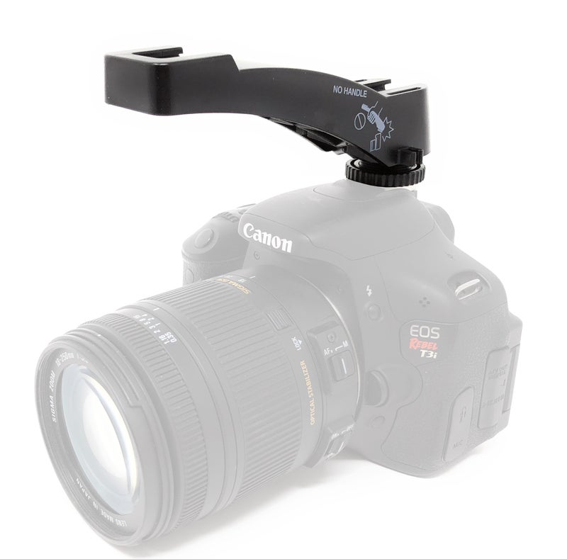 Movo Dual Shoe Riser Bracket to Mount Microphones, Video Lights, Monitors and More to DSLR Cameras